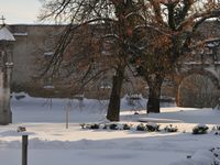 Innenhof im Winter des Klosters Pernegg © Madonna Goltes